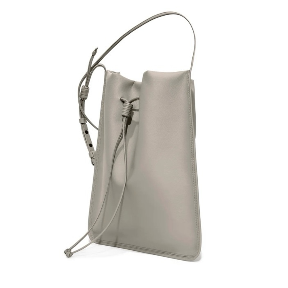 NEW with tag Von Holzhausen the sac bag purse vegan leather bamboo in stone gray - Picture 2 of 16